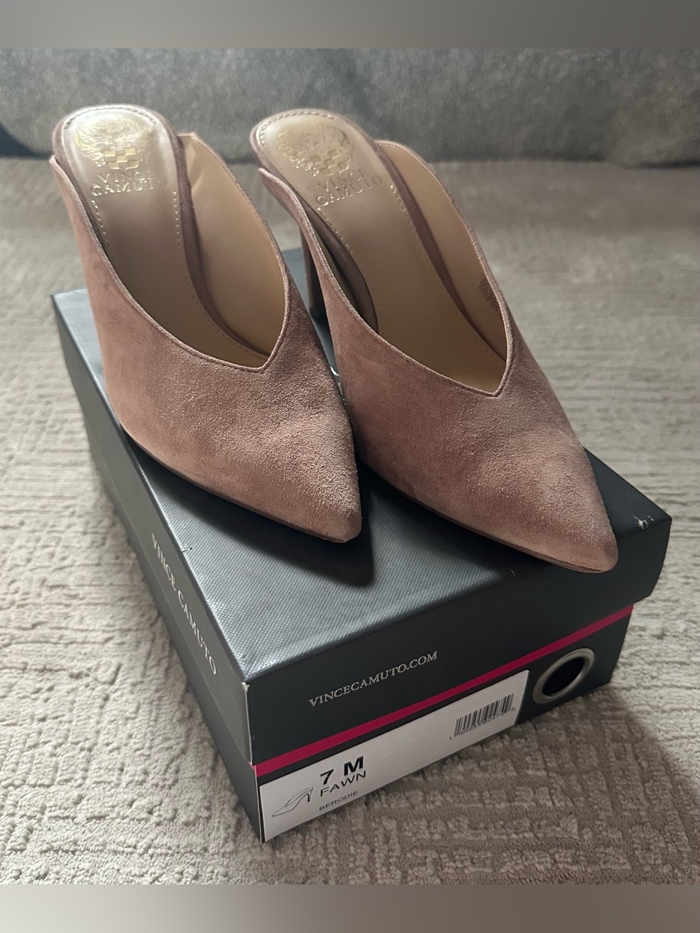 Vince Camuto Suede Pointed-Toe Mules
